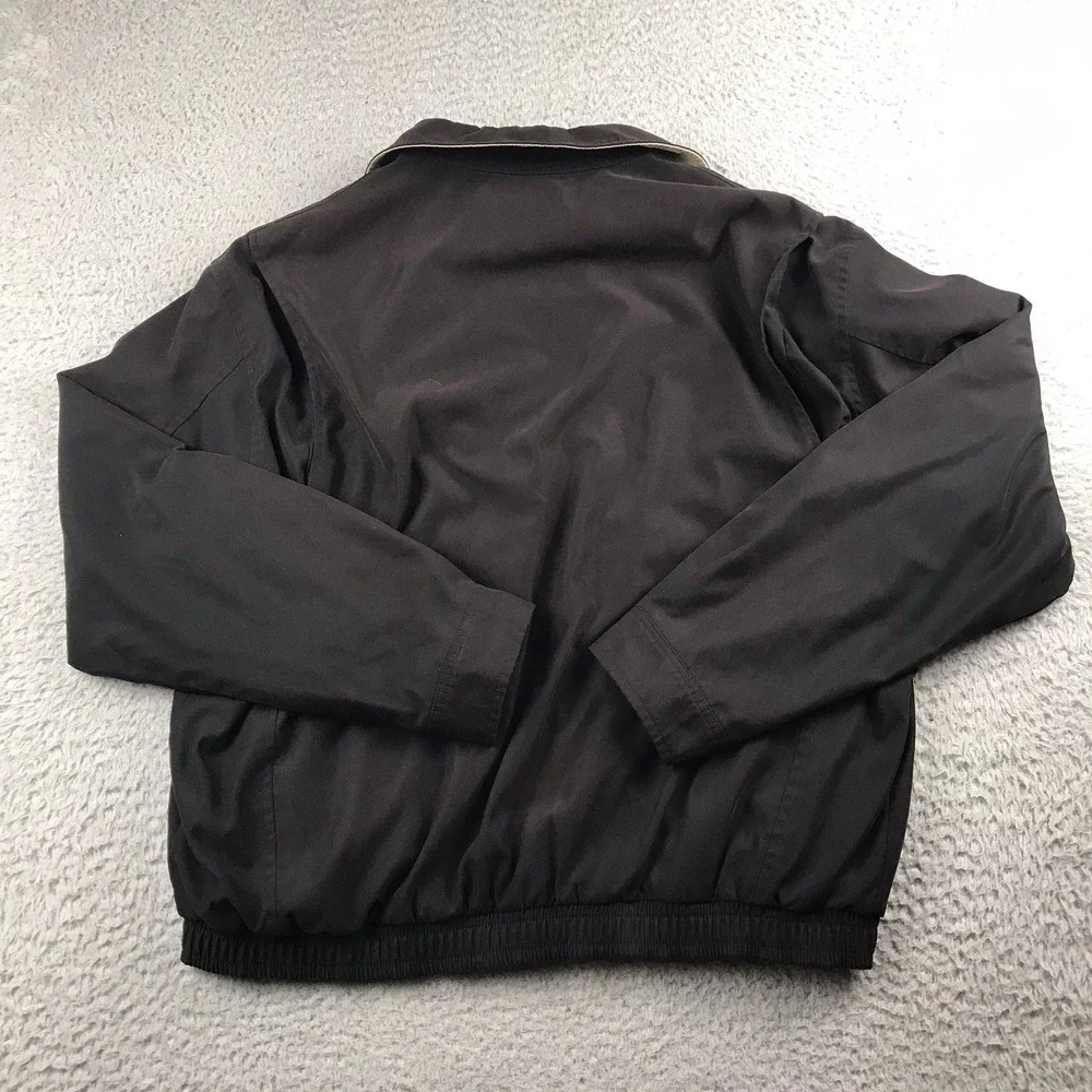 Polo Ralph Lauren Harrington Jacket Men L Black Full Zip Embroidered Pony Logo